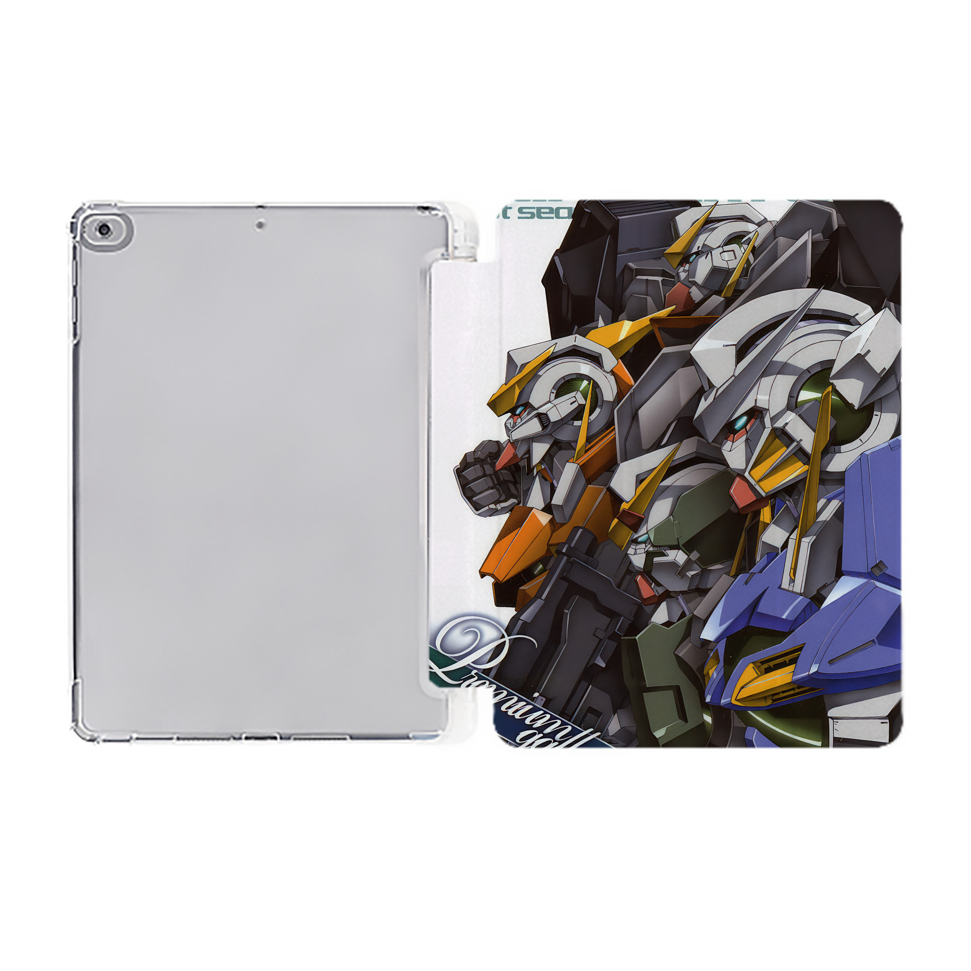 （画像用） 機動戦士ガンダム Mobile Suit Gundam IPad ケース ペン収納付き 三つ折りスタンド PUレザー×シリコン 対応機種9.5/10.5/10.9インチ